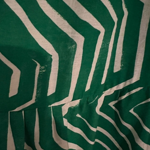 Mango Vibrant Green Geometric Midi Dress - Picture 2 of 9
